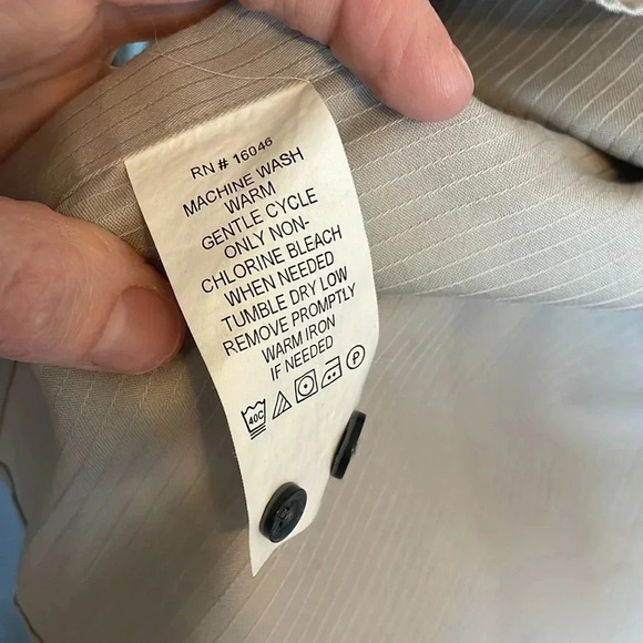 Tan Perry Ellis Button Down Dress Shirt - Picture 4 of 4